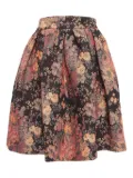 Maje floral-jacquard skirt - Black