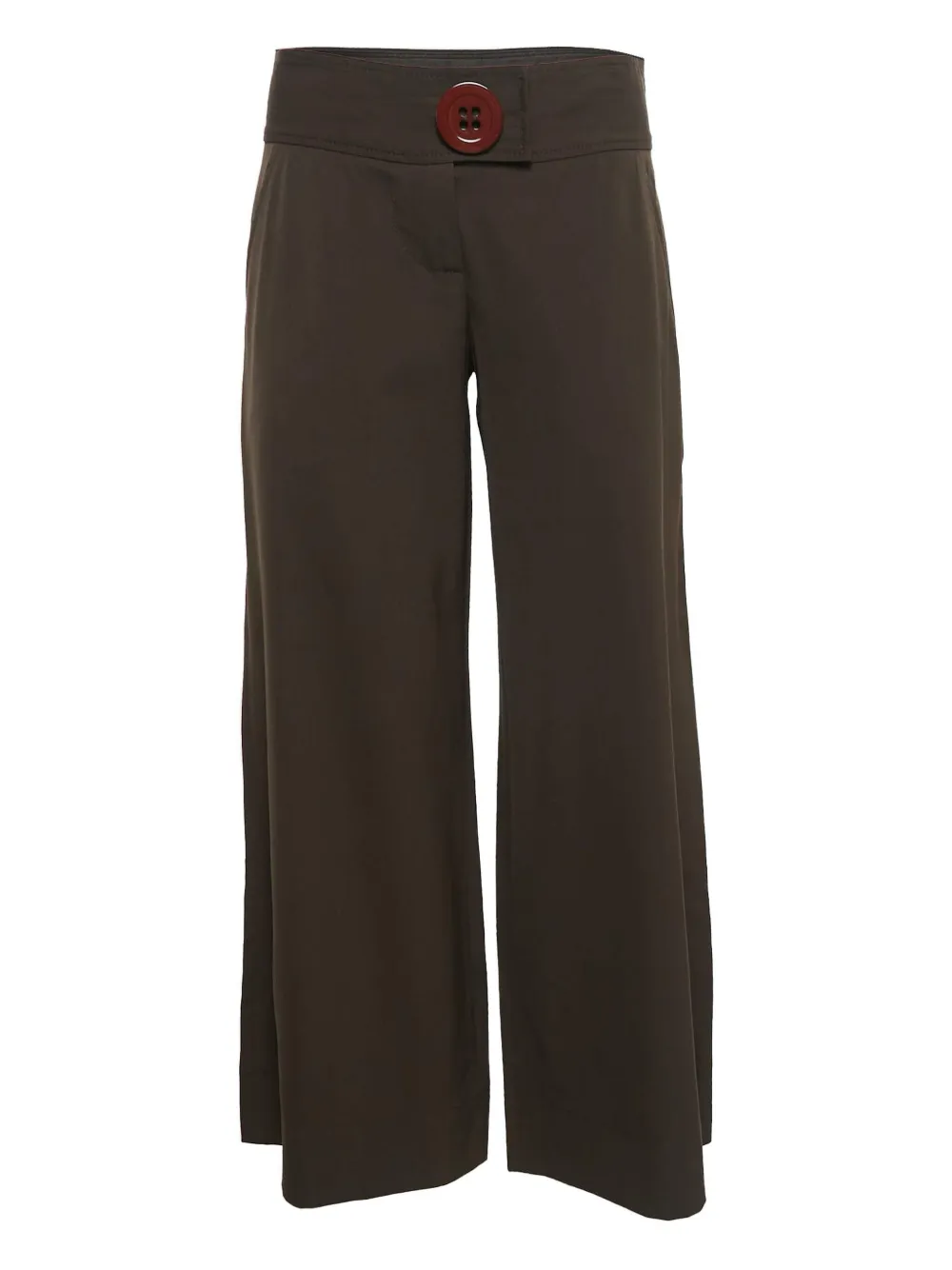 Moschino Pre-Owned button-embellished trousers | Brown | Image 1
