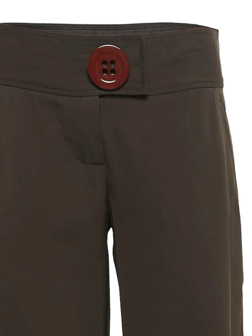 Moschino Pre-Owned Broek verfraaid met knoop - Bruin