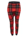 Balmain Pre-Owned lurex plaid trousers - Red