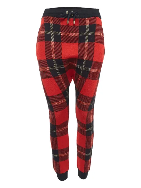 Balmain Pre-Owned lurex plaid trousers