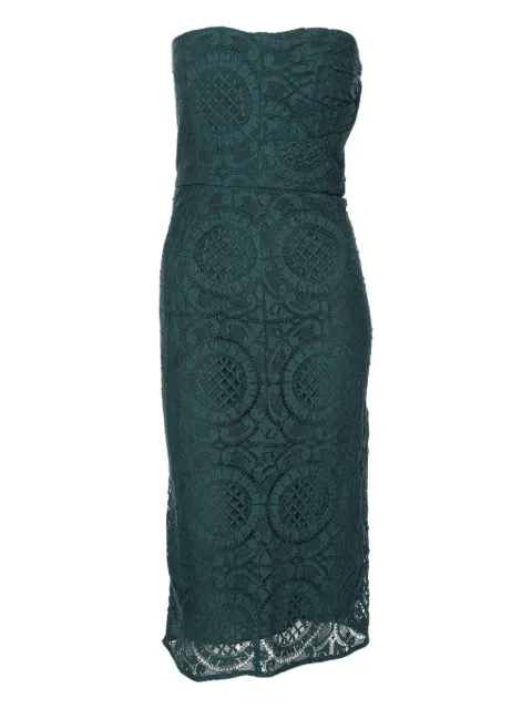 Burberry Pre-Owned lace-overlay strapless dress