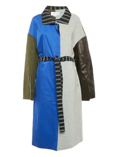 Esteban Cortazar belted panelled coat
