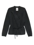 Semicouture belted double-breasted cardigan - Grey