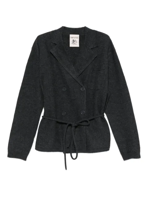 Semicouture belted double-breasted cardigan
