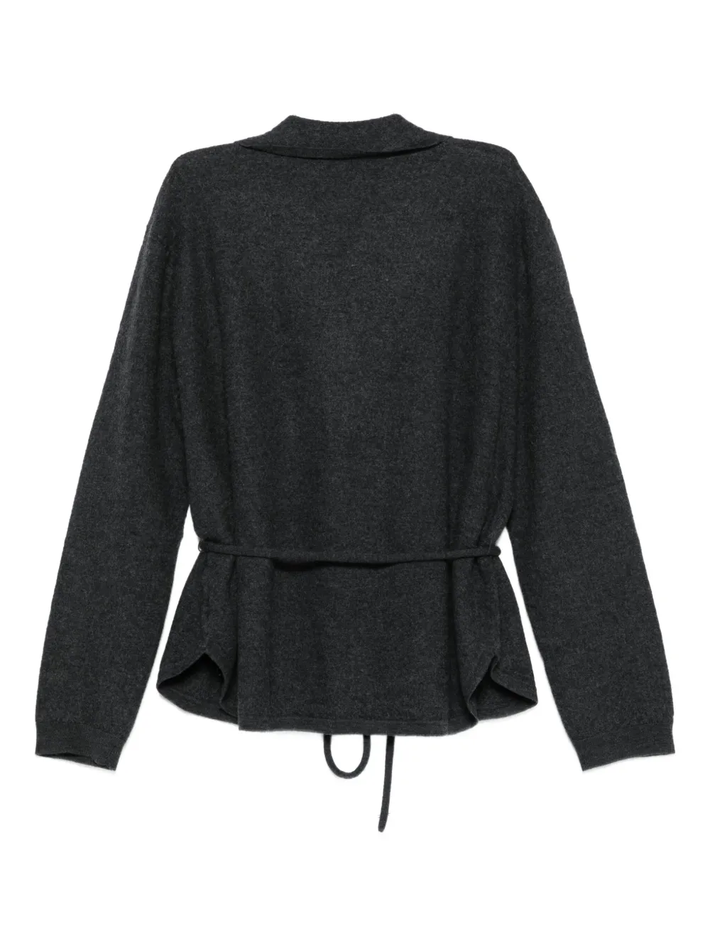 Semicouture Vest met dubbele rij knopen en ceintuur Grijs