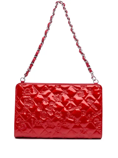 CHANEL Pre-Owned 2009-2010 Patent Calfskin Lucky Symbols shoulder bag