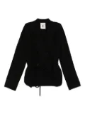 Semicouture belted wool cardigan - Black
