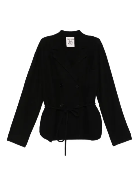 Semicouture belted wool cardigan