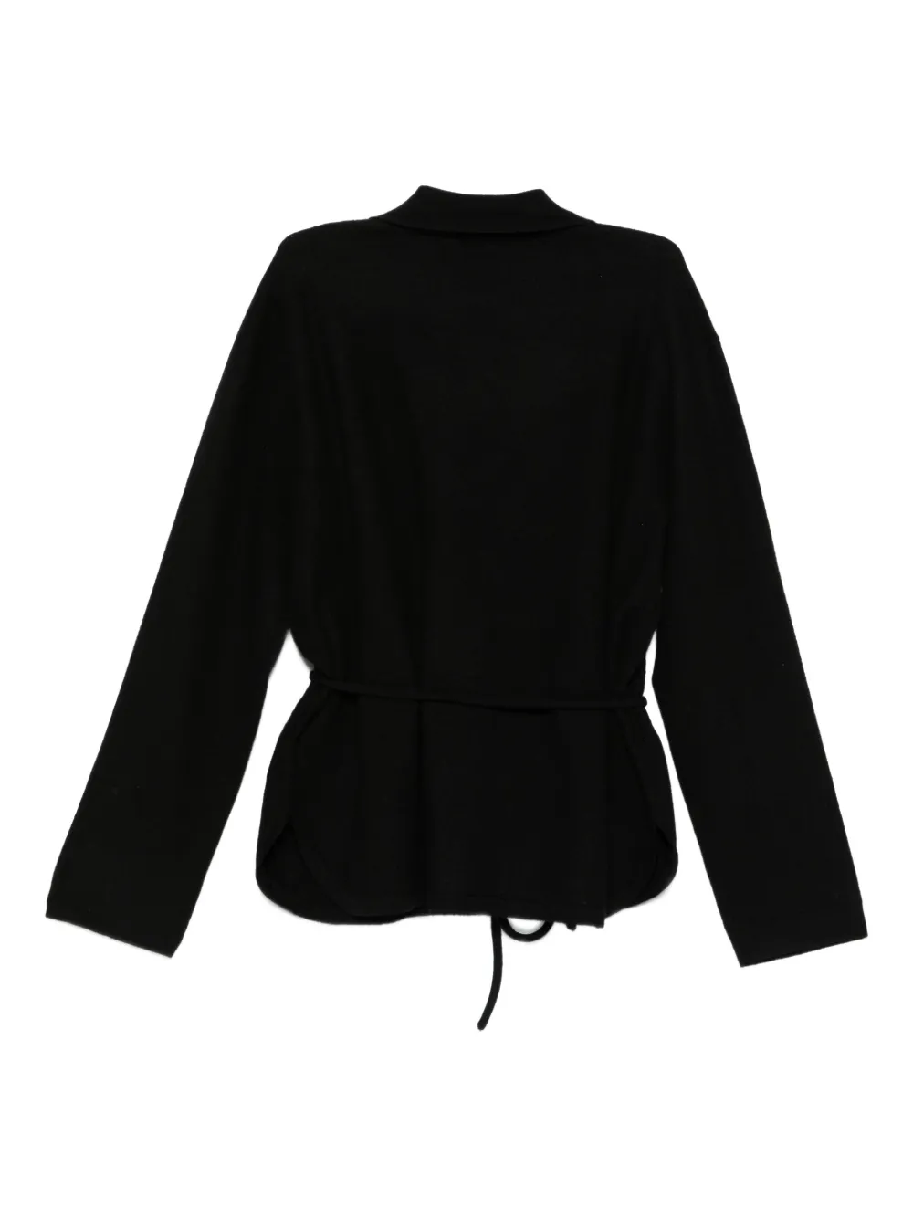 Semicouture Wollen vest met ceintuur Zwart