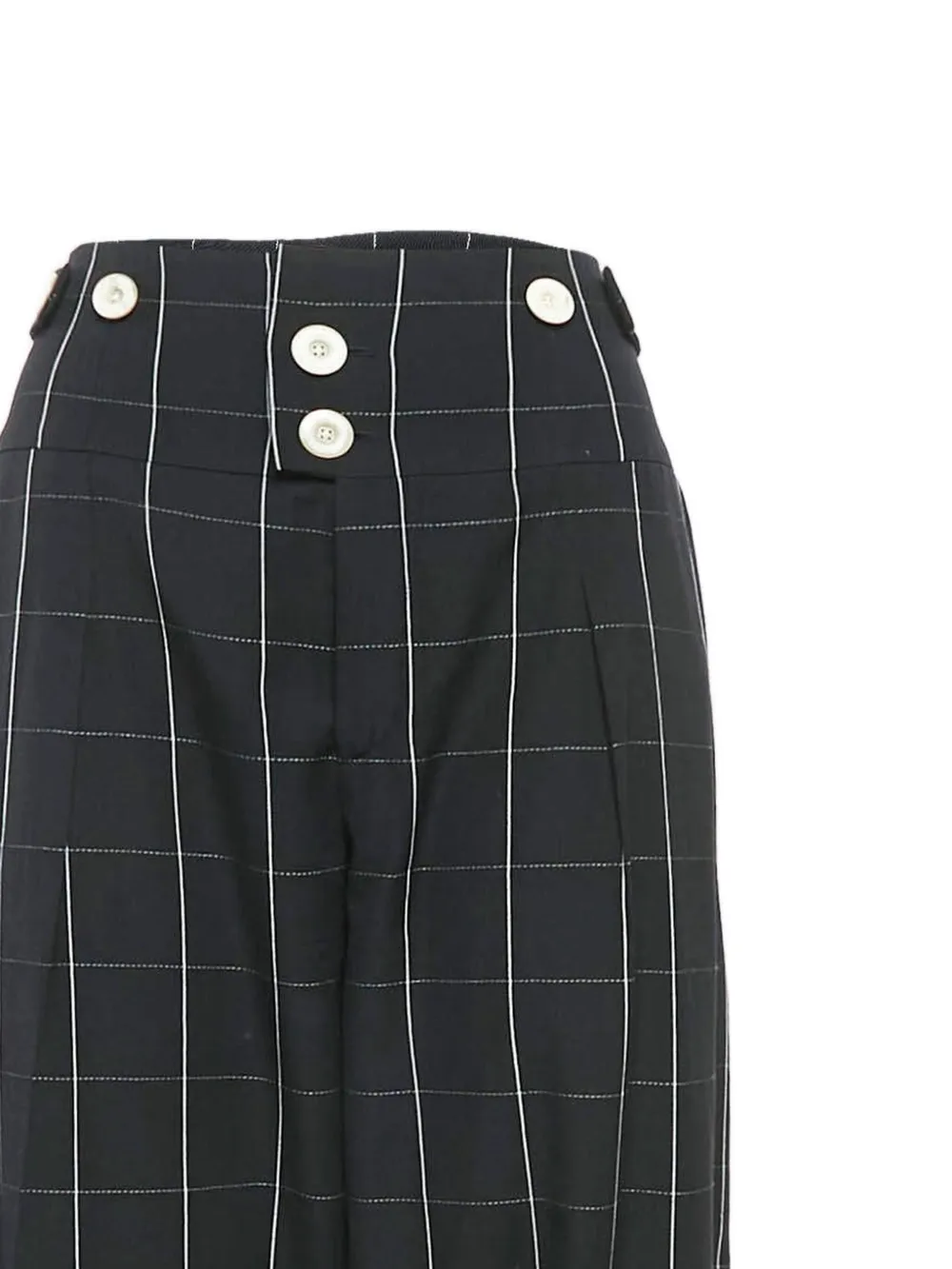 Chloé Pre-Owned Geruite broek - Zwart