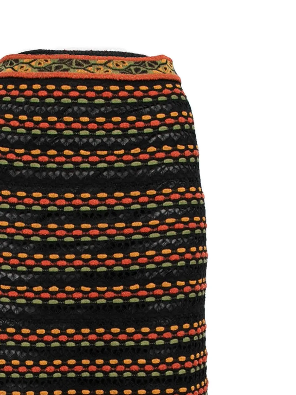 Missoni Pre-Owned 2024 pointelle gebreide rok - Zwart