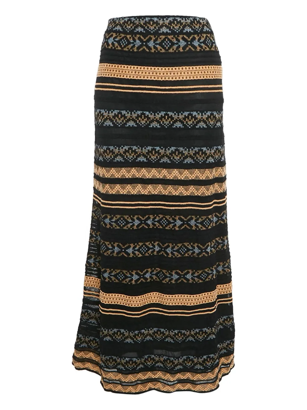 Missoni Pre-Owned striped knitted skirt | Black | Image 1