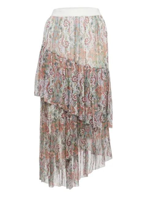 ZIMMERMANN plisseret nederdel med paisley-tryk