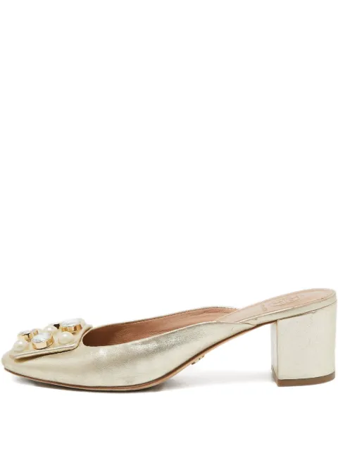 Tory Burch 50mm leather heeled mules