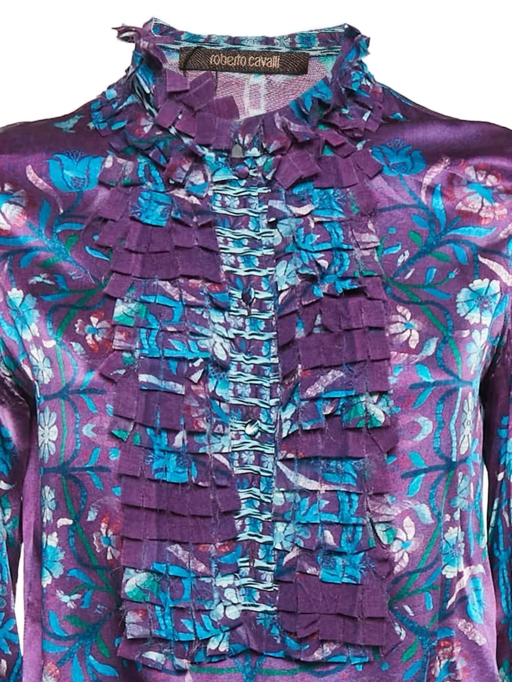 Roberto Cavalli Vintage floral ruffle top | Image 2