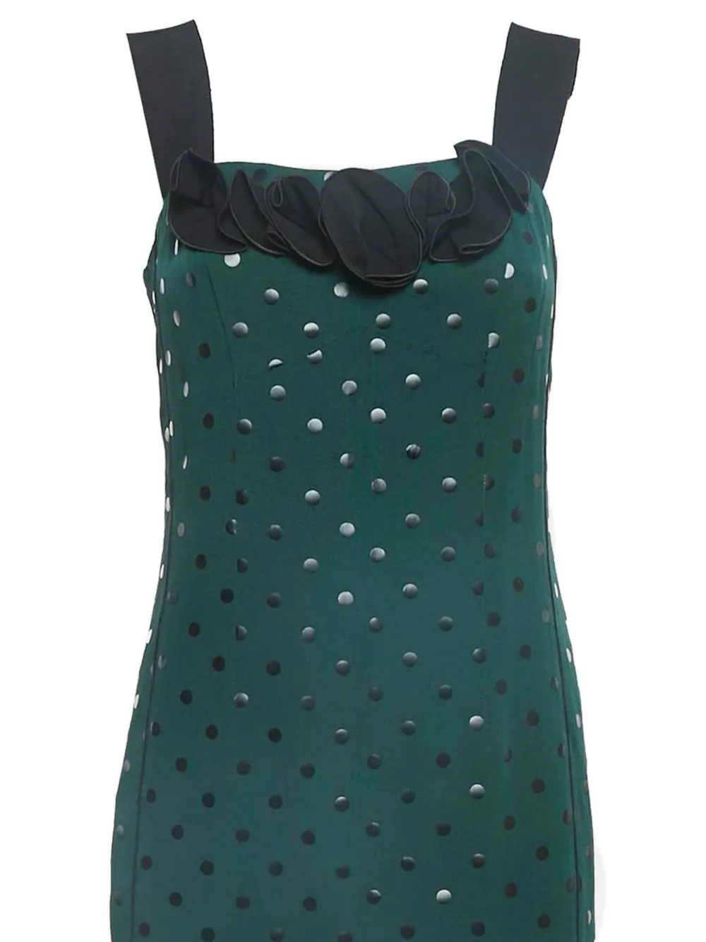 Marc Jacobs Vintage Jurk met ruches en stippen - Groen