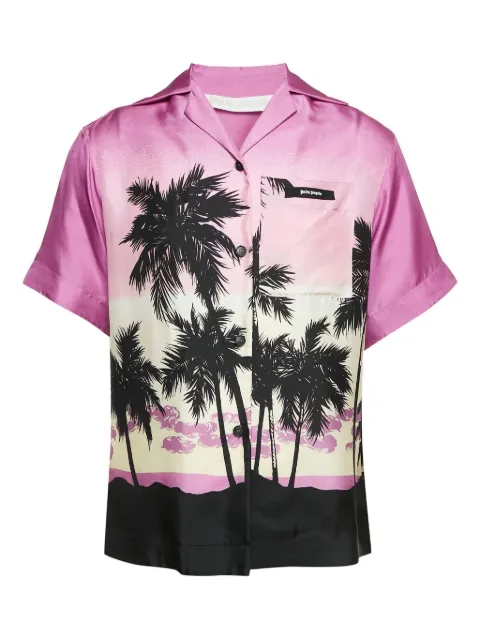 Palm Angels palm print silk shirt
