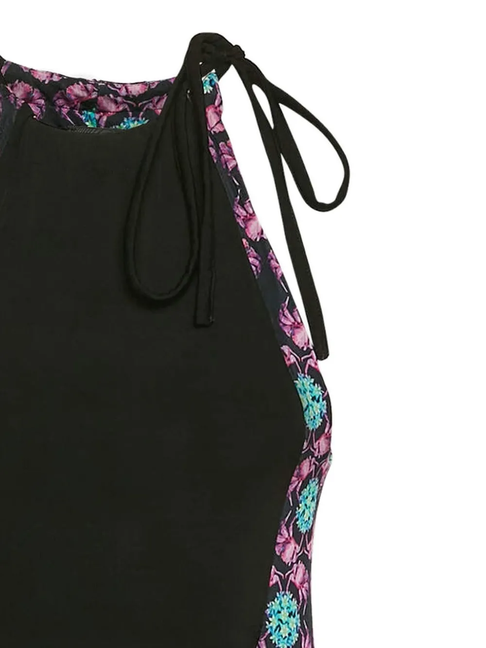 Just Cavalli Vintage Mini-halterjurk met bloemenprint - Zwart