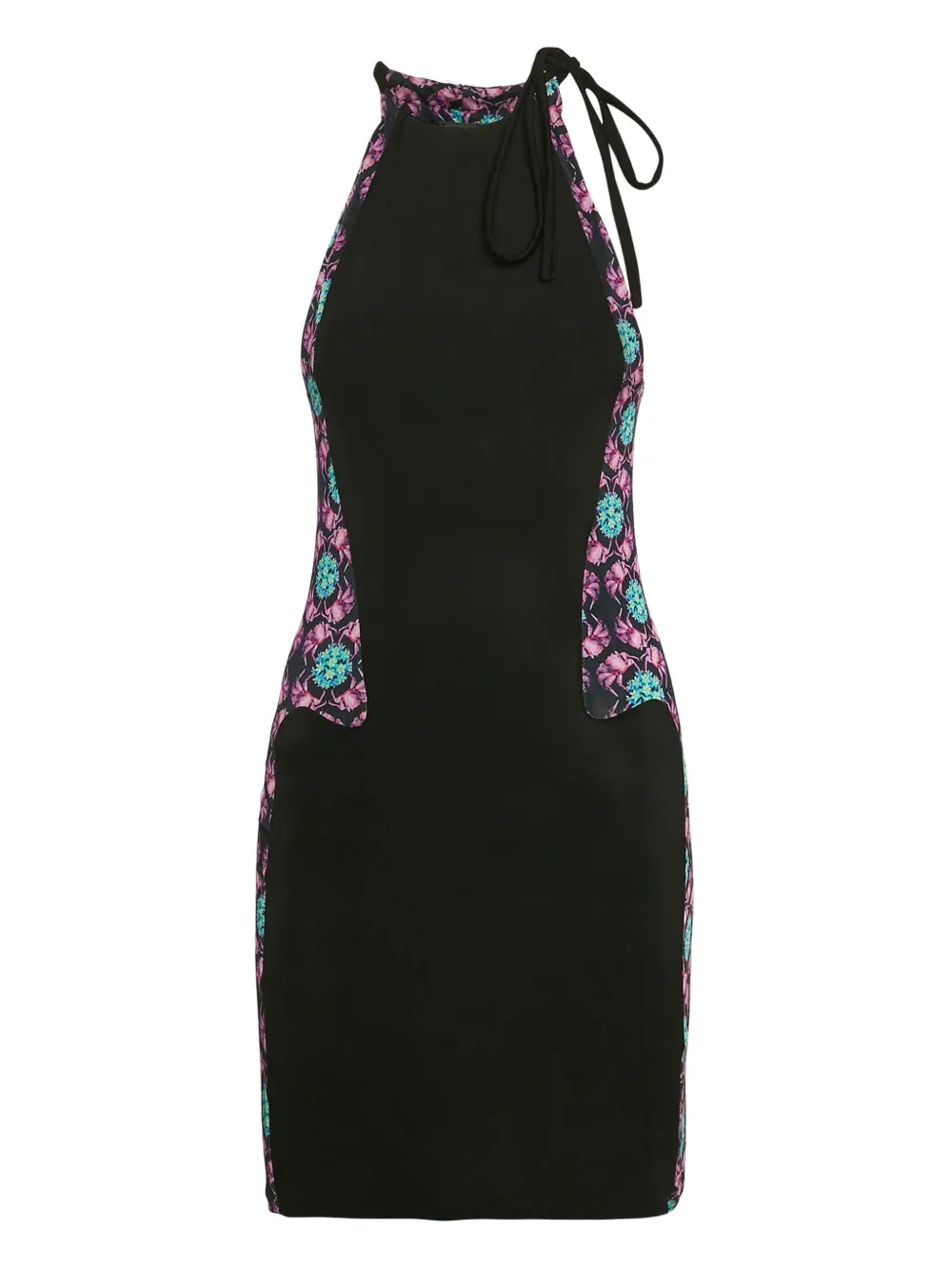 Just Cavalli Vintage フローラル ホルターネックドレス - ブラック Just Cavalli Vintage フローラル ホルターネックドレス - ブラック