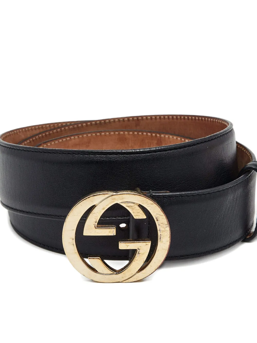 Pre-owned Gucci 2024 Gg Marmont Belt In Black