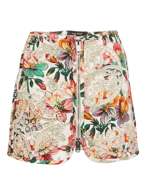 Isabel Marant Vintage 2024 floral embroidery scalloped edge skirt