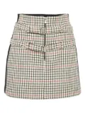 Maje buckle plaid skirt - Brown