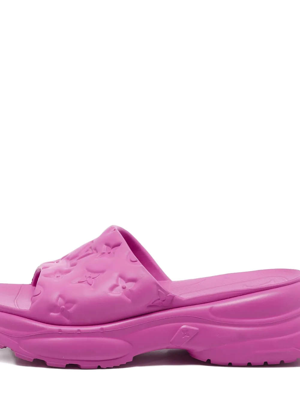 Louis Vuitton Pre-Owned Pool 55 rubberen slippers met monogram - Roze