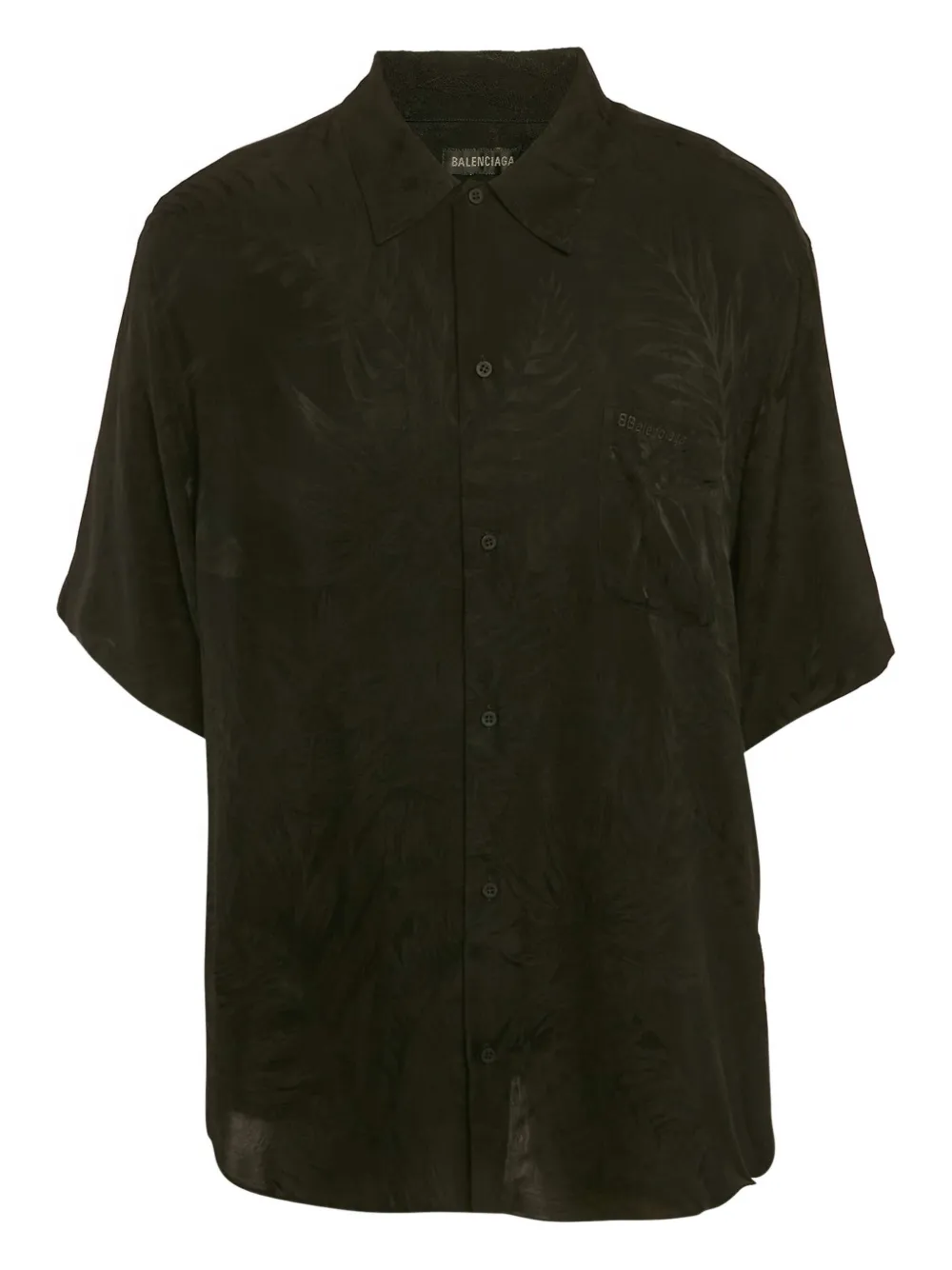 Balenciaga Pre-Owned leaf-pattern shirt | Black | Image 1