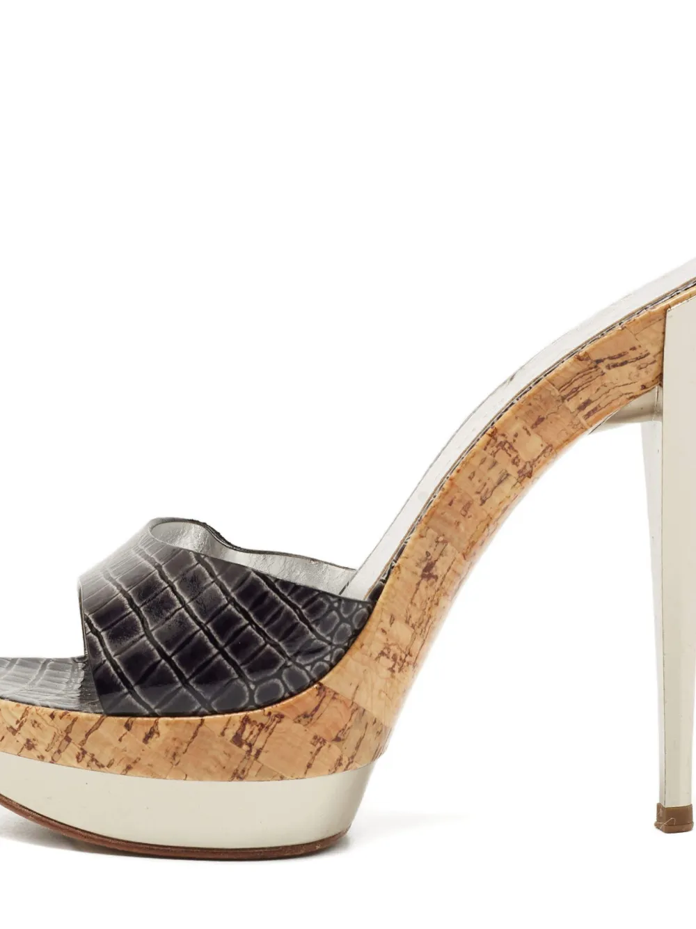 Casadei Vintage Sandalen met plateauzool - Zwart