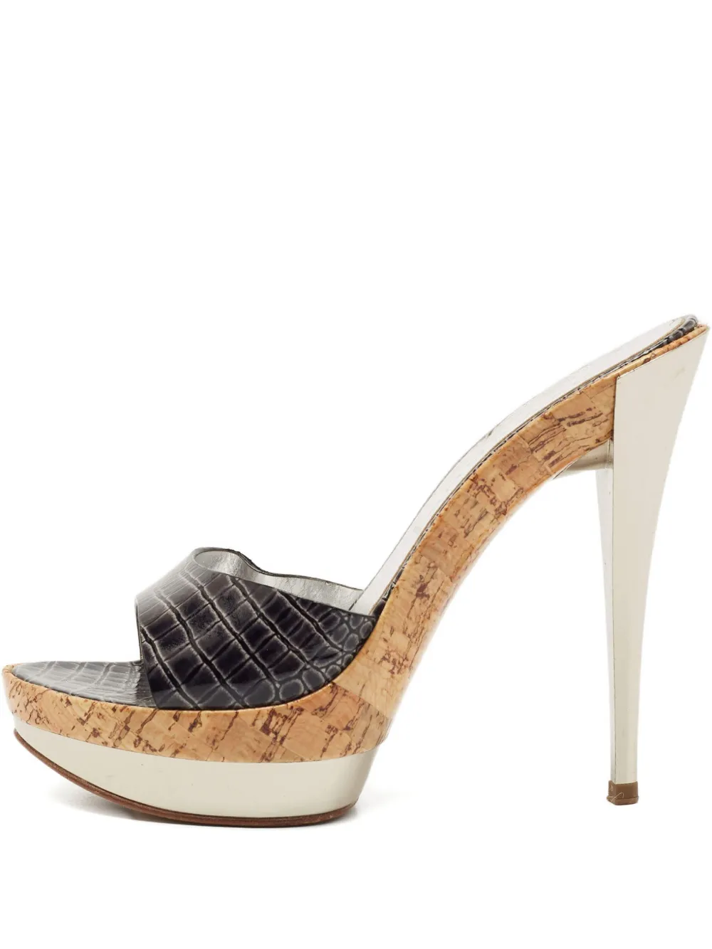 Casadei Vintage Plateau-Sandalen 140mm - Schwarz