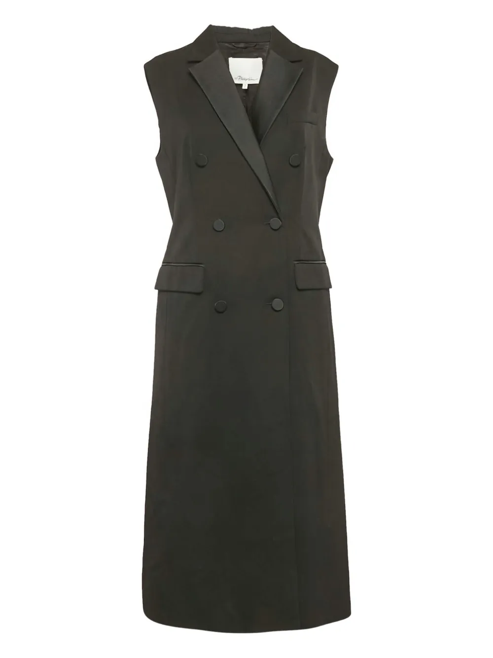 3.1 Phillip Lim sleeveless double-breasted coat | Black | Image 1