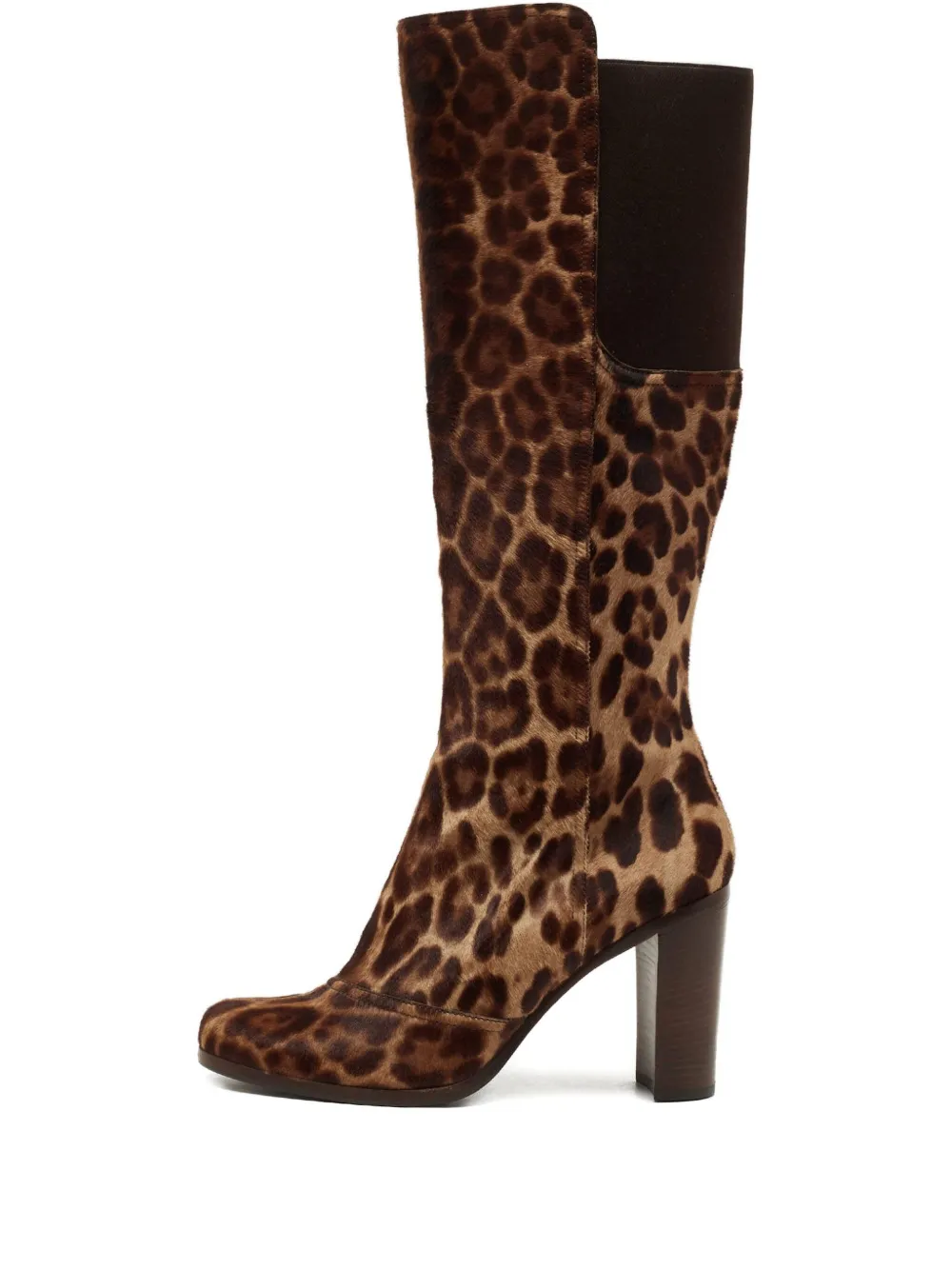 Pre-owned Dolce & Gabbana 100mm Suede Heeled Boots In Brown