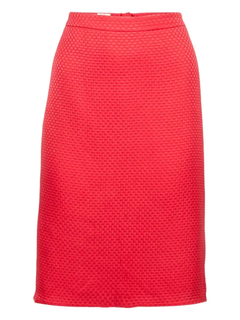 Armani Vintage silk checked skirt