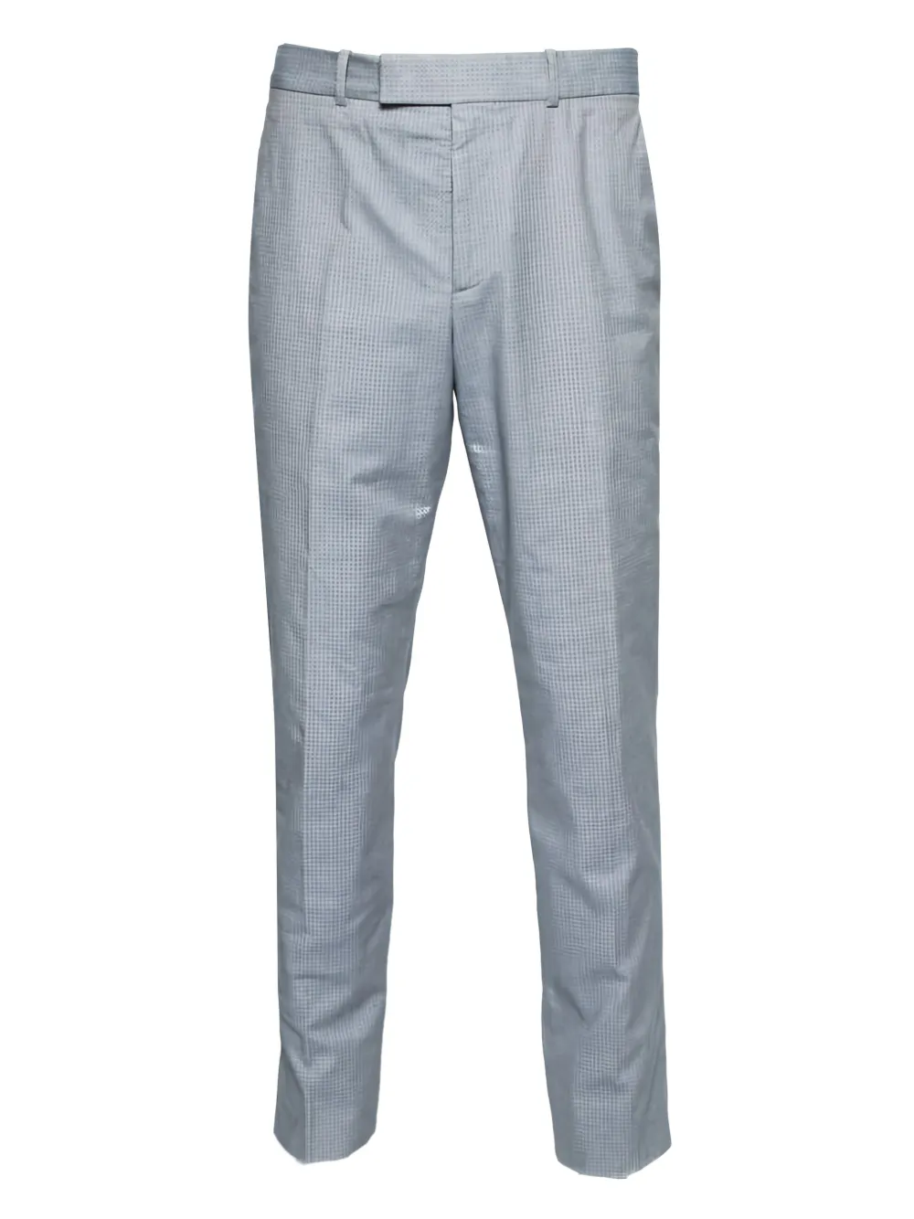 Pre-owned Alexander Mcqueen Checked-pattern Trousers In Blue