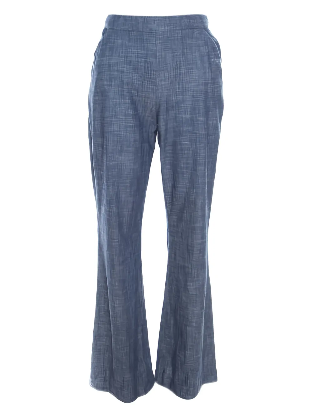 Oscar de la Renta Pre-Owned ハイウエスト ワイドパンツ - ブルー Oscar de la Renta Pre-Owned ハイウエスト ワイドパンツ - ブルー