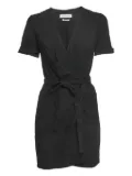 Isabel Marant Vintage pre-owned wrap short sleeve dress - Black