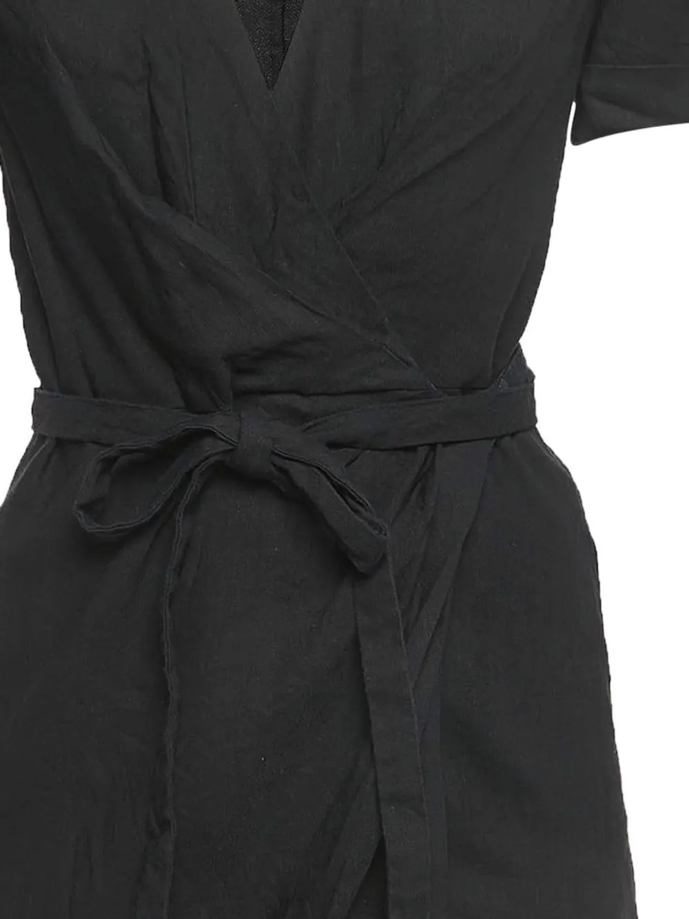 Isabel Marant Vintage Pre-owned wikkeljurk met korte mouwen - Zwart