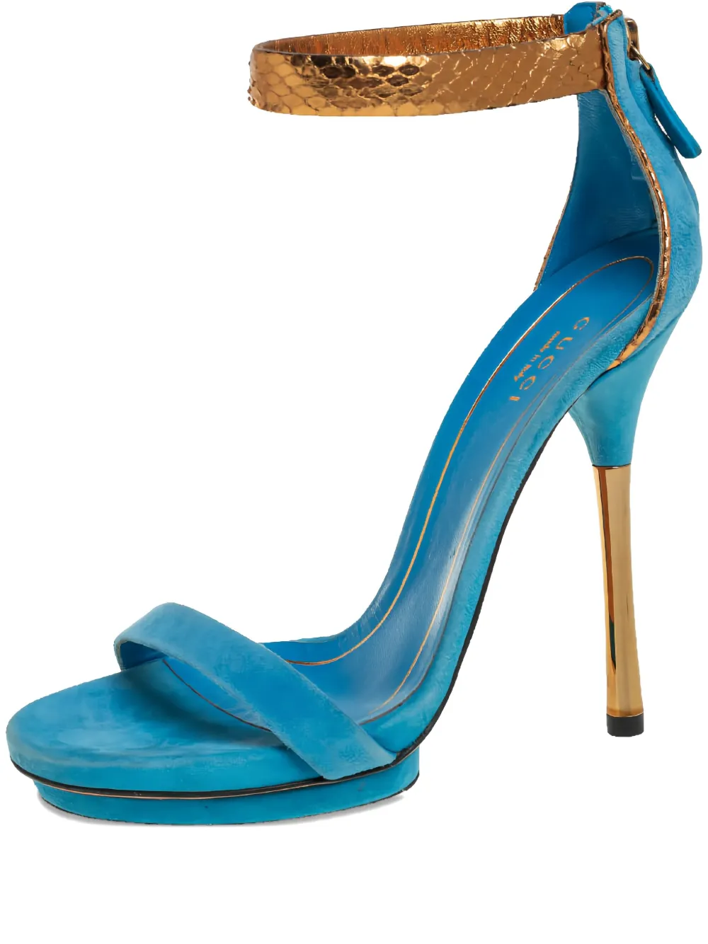 Gucci Pre-Owned Kelis Sandalen aus Wildleder 125mm - Blau