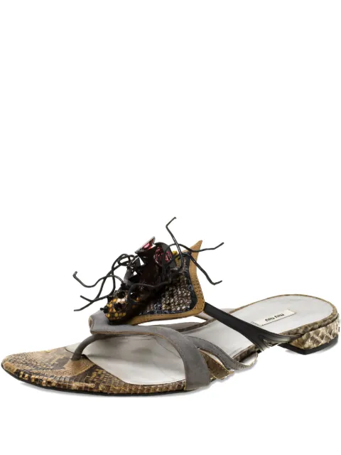 Miu Miu Pre-Owned python-spider sandals