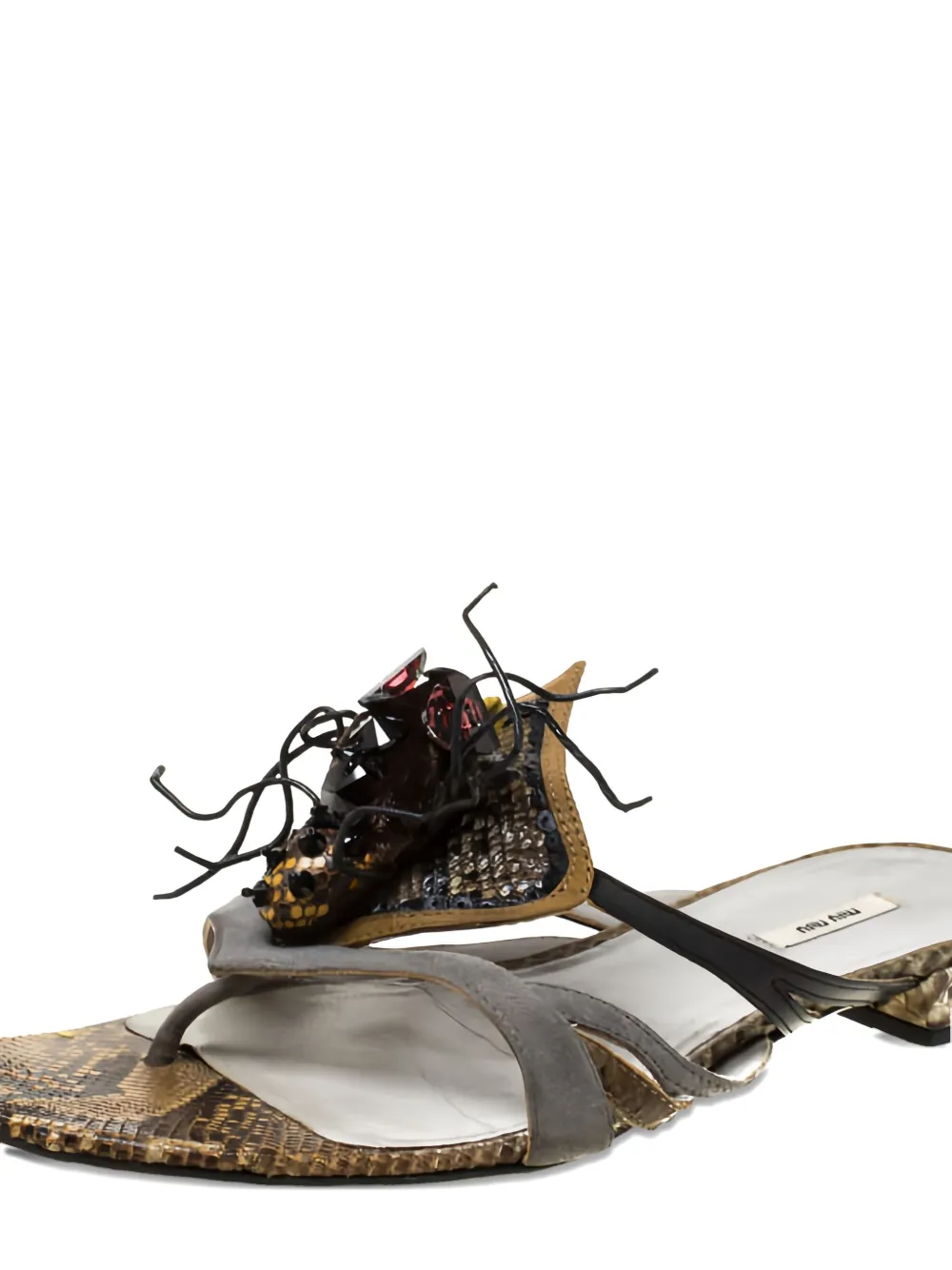 Miu Miu Pre-Owned python-spider sandals | Image 2