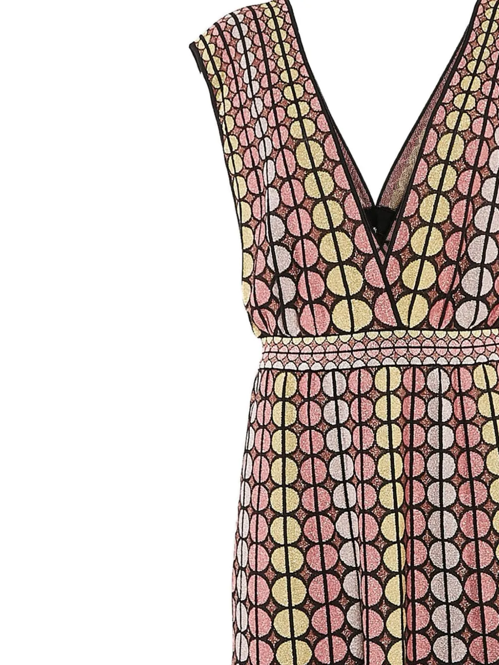 Missoni Pre-Owned Midi-jurk met geometrisch patroon en V-hals - Veelkleurig