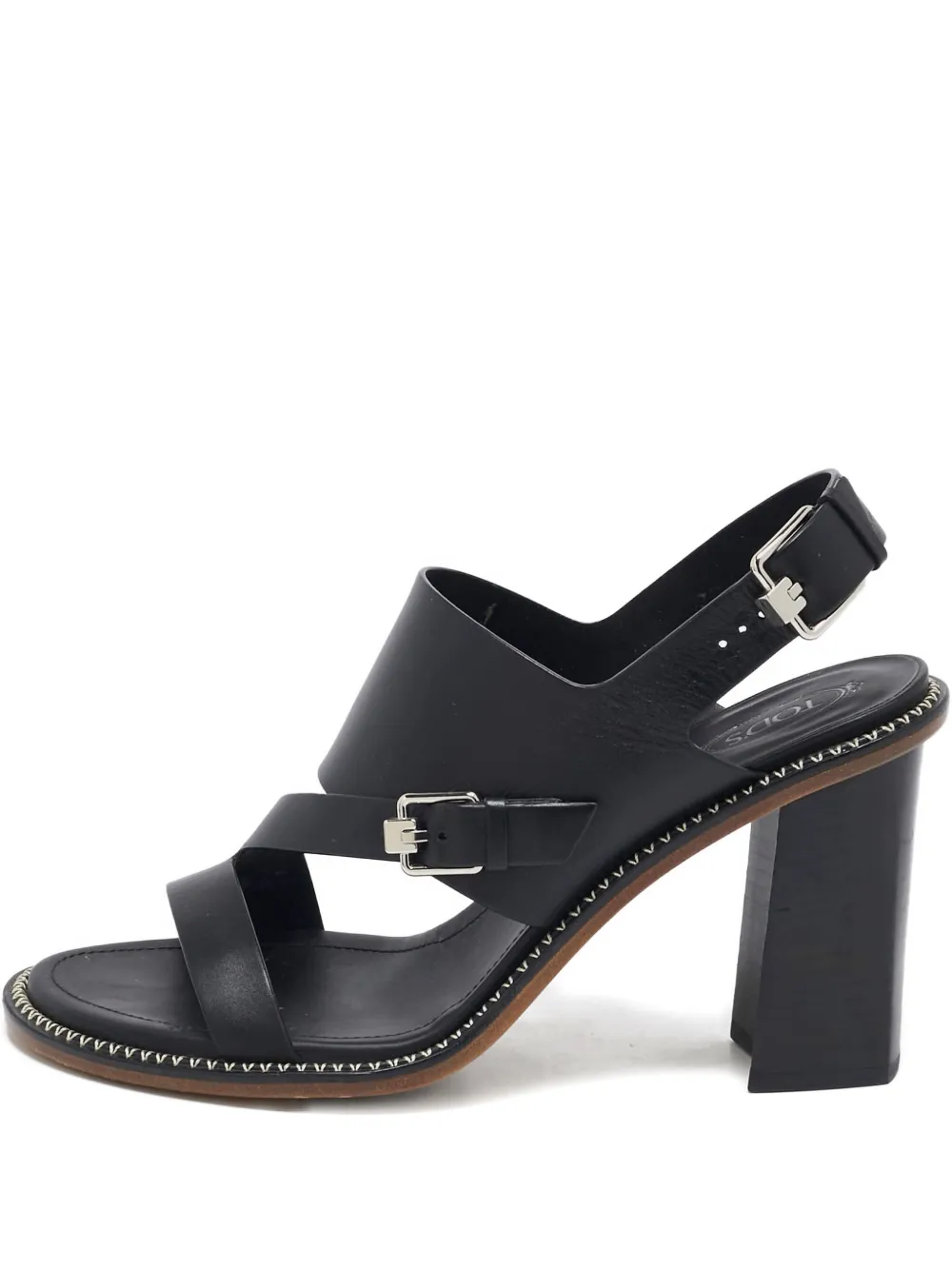 Pre-owned Tod's Vintage 2024 110mm Buckled Sandals In Black