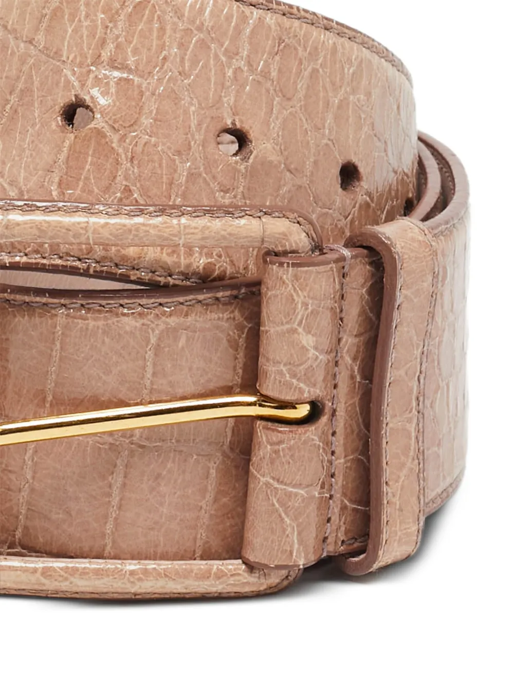 Miu Miu Pre-Owned crocodile-embossed leather belt | Image 2
