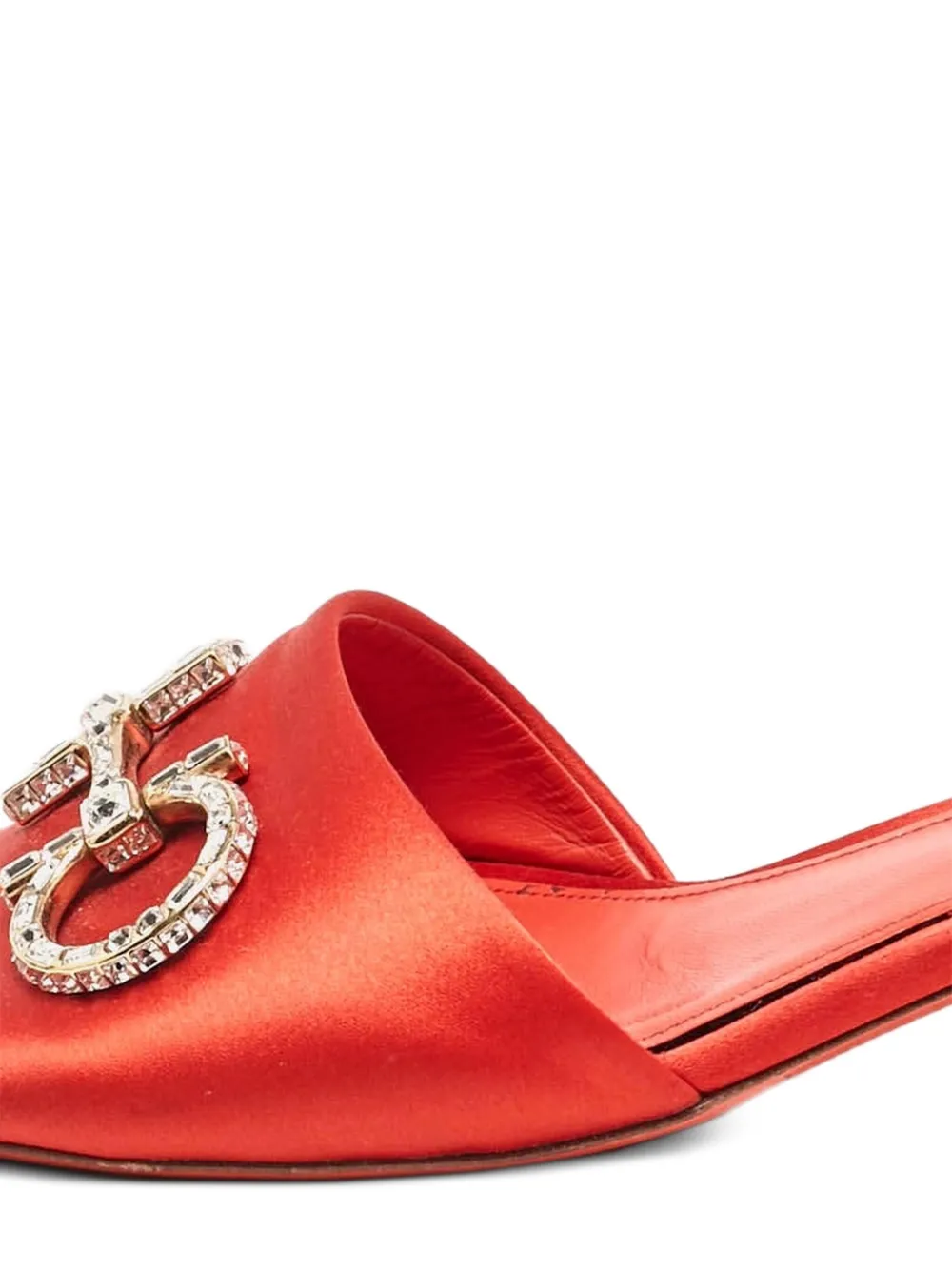 Ferragamo Pre-Owned Gancini satijnen sandalen met hak - Rood