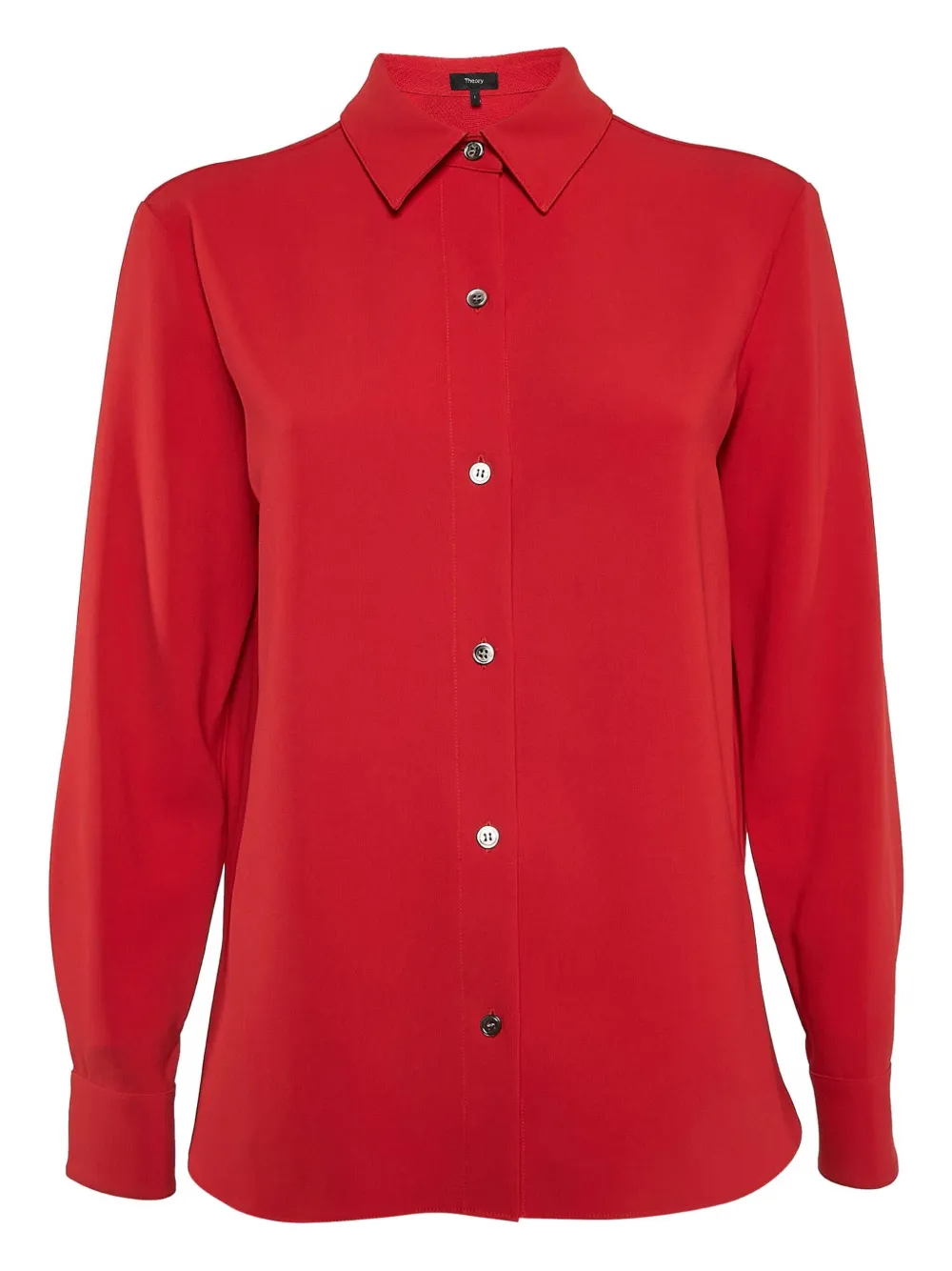 Pre-owned Theory 2024 Straight Point-collar Button Shirt In Red