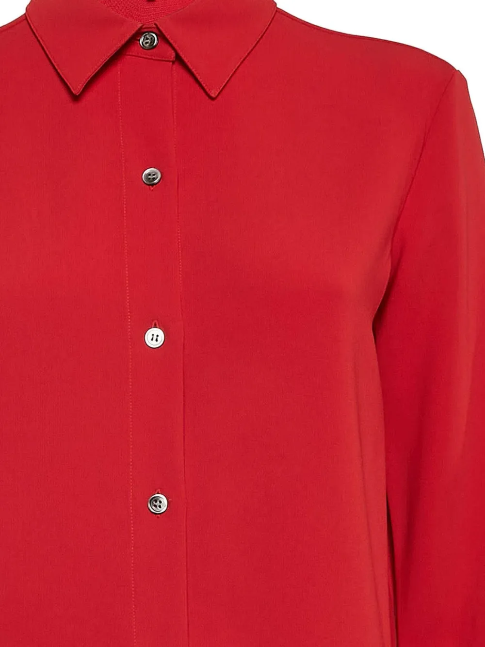 Pre-owned Theory 2024 Straight Point-collar Button Shirt In Red
