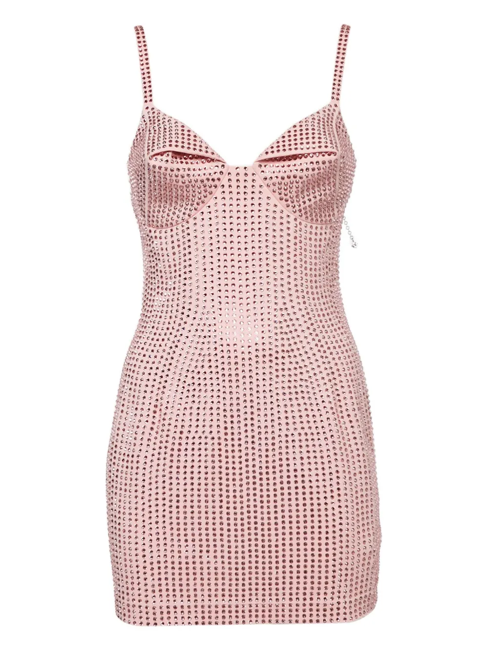 AREA pre-owned crystal-embellishment mini dress | Pink | Image 1