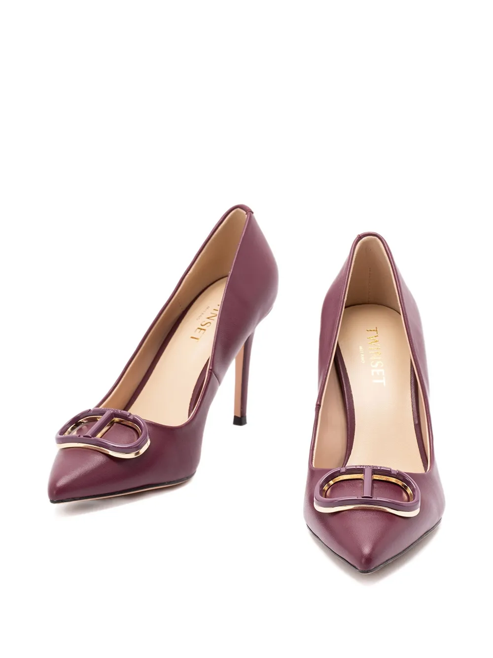 TWINSET pointed-toe Oval-T pumps Pink