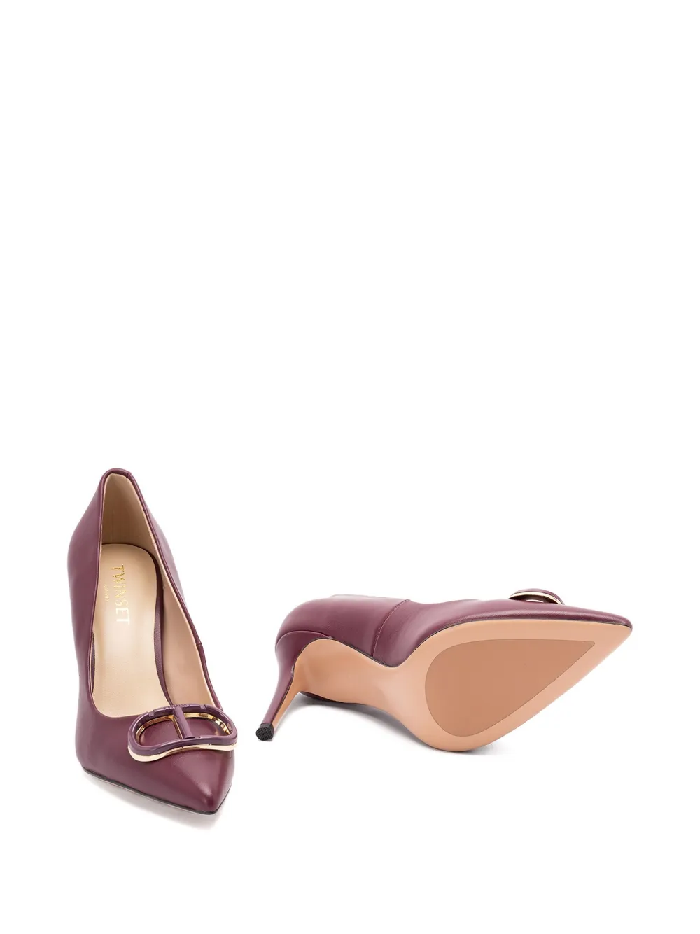 TWINSET pointed-toe Oval-T pumps Pink